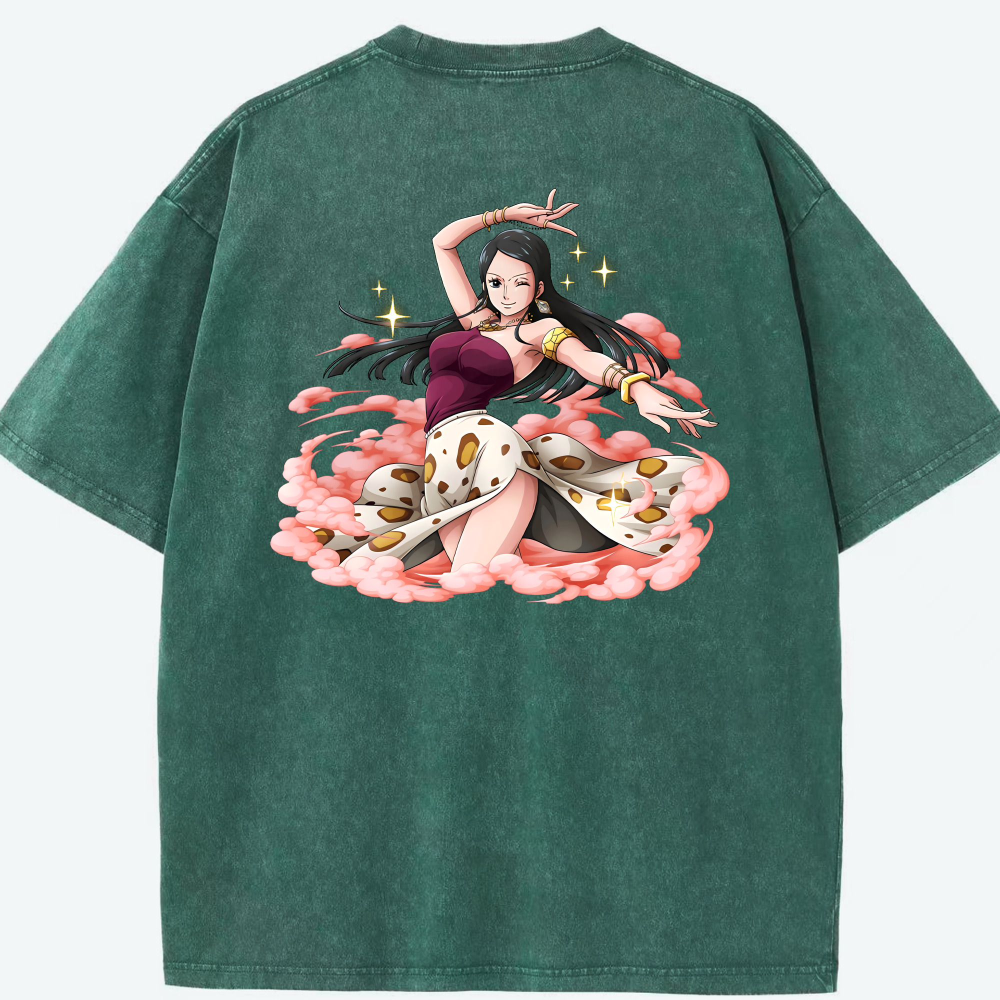 ワンピース ニコ・ロビン ONE PIECE Nico Robin 綿100% ヴィンテージ風 半袖Tシャツ（背面プリント）